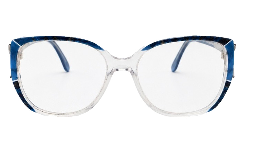 OLEG CASSINI OC 100 BLUE CLEAR WOMENS EYEGLASSES FRAMES 55-18-135
